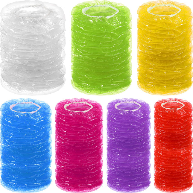 280 Pieces Reusable Bowl Covers Elastic Edging 7 Sizes Colorful Food Covers Stretchable Food Storage for Bowls Plates Di