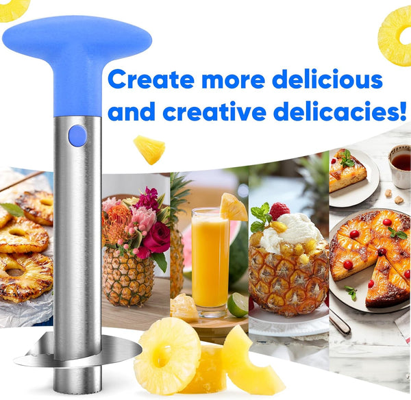 Pineapple Corer, [Upgraded, Reinforced, Thicker Blade] Newness Premium Pineapple Corer Remover, Stainless Steel Pineapple Core Tool for Home &