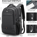 DUSLANG 17 Inch Laptop Backpack for Travel Water Resistant College Backpack for Men/Women Laptop Bag with USB Charging Port and Clear Cosmetic
