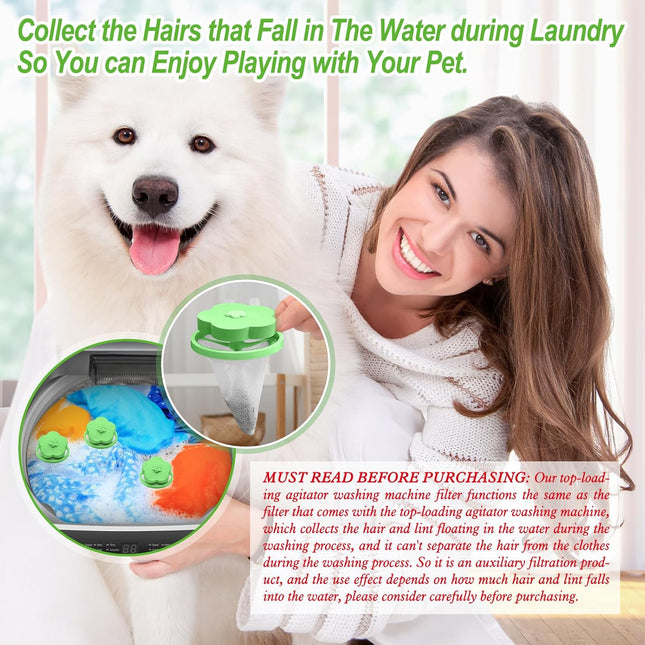 Lint Catcher for Laundry,Pet Hair Remover for Laundry,Washing Machine Floating Lint Mesh Bag,Reusable Household Hair Fil