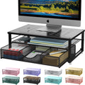 gianotter Computer Monitor Stand Riser, Desk Organizers and Accessories with Drawer, Office Desk Accessories & Workspace Desktop Organizers