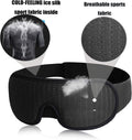 LEEKEN 3D Sleeping Eye Mask - 100% Lights Blockout Sleep Mask for Men Women, Cool Sports Fabric Eye Cover for Travel/Nap/Night