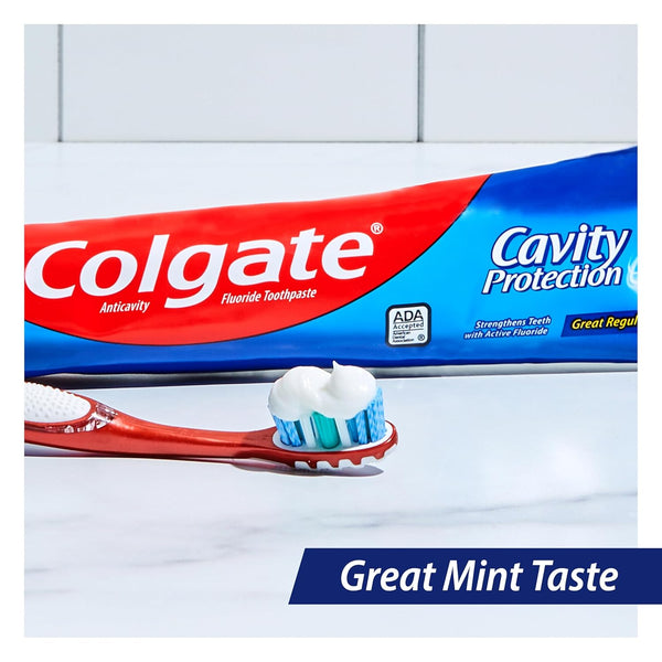 Colgate Cavity Protection Regular Fluoride Toothpaste, White, 6 Oz