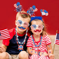 4Th of July Party Favors Set, Fourth of July Decorations 158 Pcs Accessories Includes Slap Bracelets, Necklaces, USA Flags, Tattoos, Wristbands,