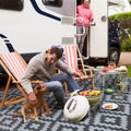 SAND MINE Waterproof Outdoor Rug 4X6 Ft, Reversible Mats, Modern Area Rug, Large Floor Mat and Rug for Outdoors, RV, Patio, Backyard, Deck,