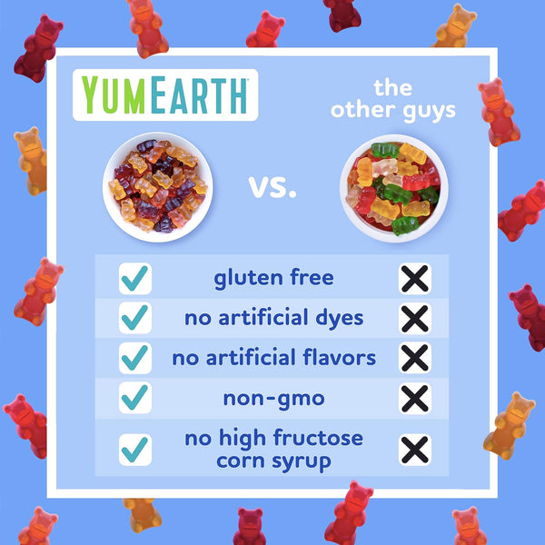 Yumearth Organic Gummy Bears - Fruity Gummy Candy Snack Packs, Gluten Free Snacks for Kids - Allergy Friendly, Non-Gmo, No Artificial Flavors or