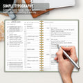 Daily Planner Undated - Simplified to Do List Notebook with Hourly Schedules, Spiral Appointment Organizer, 5.5" X 8.5", Easily Manage Your Tasks