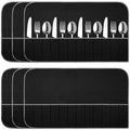 6 Pcs anti Tarnish Silver Storage Bags Silver Storage Cloth Felt Flatware Organizer anti Tarnish Protector Bags Place Setting Roll with White