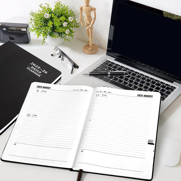 KESOTE Large Daily Planner 2025-2026 Full Page per Day, Hourly Schedule 8.5" X 11" Academic Diary Day Planner 12 Month (July 2025 - June 2026),