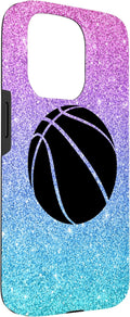 Iphone 15 Pro Cute Trendy Basketball Gift for Girls Teens and Women Case
