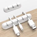 White Cable Clips, Cord Organizer Cable Management, Cable Organizers USB Cable Holder Wire Organizer Cord Clips, 2 Packs Cable Straps for Desk Car