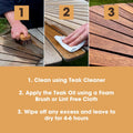 Furniture Clinic Teak Oil | Wood Oil Protects & Cleans Outdoor & Indoor Furniture, Boats, Shower Benches | Restore & Protect Wood, Prevent Drying