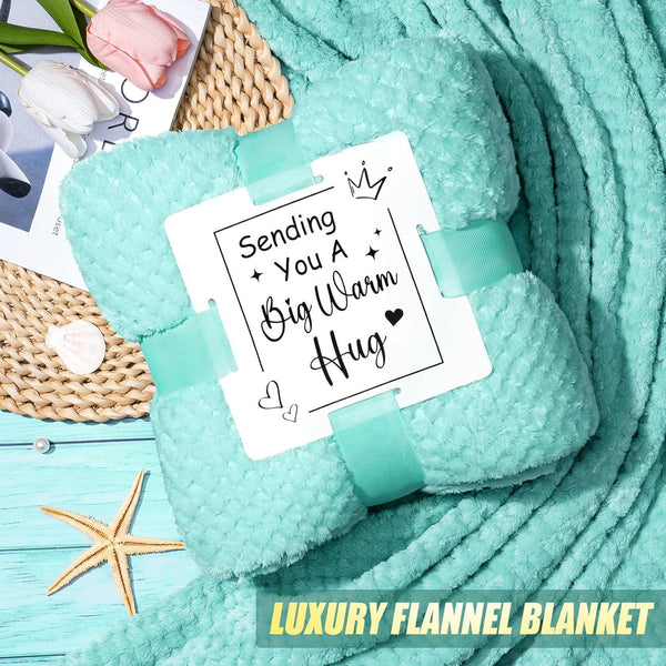 Birthday Gifts for Women Self Care Gifts Get Well Soon Gifts, Ocean Relaxing Spa Gifts Basket Care Package W/ Luxury Flannel Blanket 40 Oz