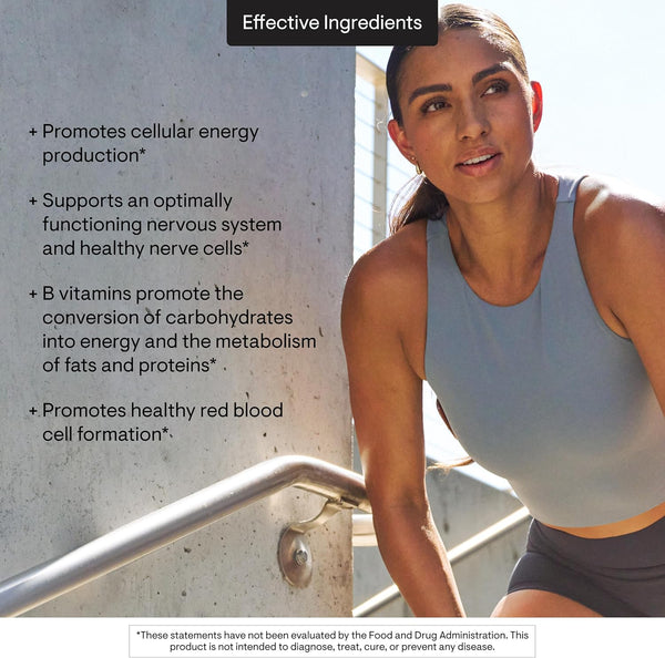 THORNE Basic B-Complex - Tissue-Ready Vitamin B Complex Supplement with Choline - Supports Cellular Energy Production, Brain Health & Red Blood