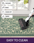 DEXI Front Door Mat Entryway, inside Entrance Doormat, Non Slip Washable Entry Mats, 19.5X31.5,Dark Sea Green