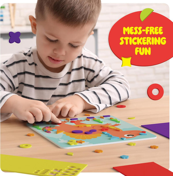 Foam Sticker Art Craft for Kids - Toddler Arts & Crafts for Ages 3-5 - Boys 4-6 Birthday Gift & Stocking Stuffer