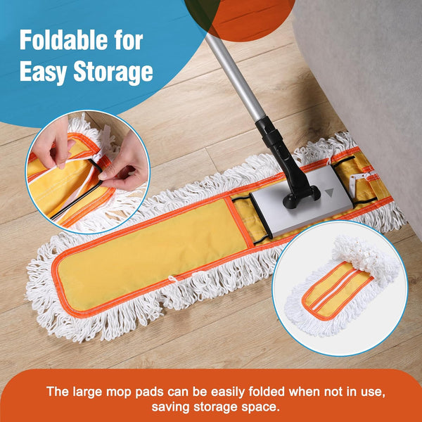 Microfiber Mop Pads 2 Pieces Just Fit CLEANHOME 36" Industrial Dust Mop: B08R3F1Zzm,Yellow