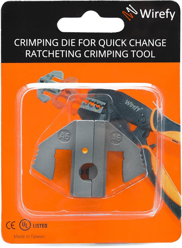 Wirefy Crimping Die for Insulated Flag Connectors - 12-10 AWG