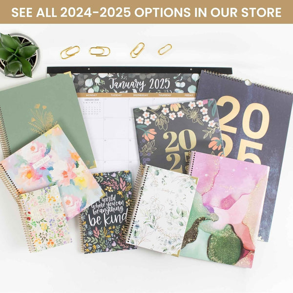 Bloom Daily Planners HARDCOVER 2025 (8.5" X 11") Calendar Year Day Planner (January 2025 - December 2025) - Aesthetic Goal Organizer - Monthly &