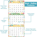 Calendar 2025-2026 - May. 2025 - Jun. 2026, 3 Month Display Wall Calendar (Folded in One Month), 11.3" X 26" (When Opened), Vertical Calendar