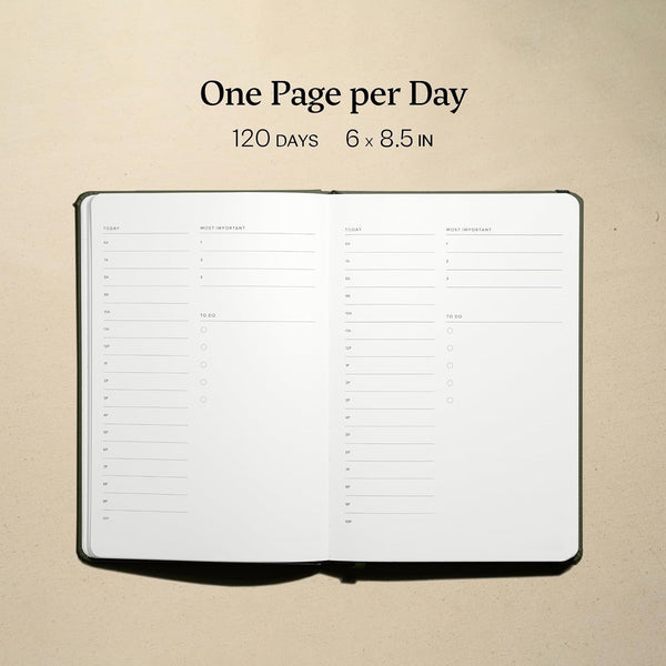 Undated Daily Planner for Productivity & Work â Hardcover, 120 Days, with Habit Tracker & Goal Setting. Monthly, Weekly & Daily Work Planner.