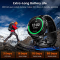Smart Watches for Men GPS, Pressure,Altitude,Compass, 480Mah Extra-Large Battery, 50M Waterproof, Full Metal Body Rugged Smartwatch, Answer/Make
