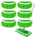 6 Pack Reusable Microfiber Mop Pads for Swiffer Sweeper - Wet & Dry Cleaning Cloths - Mop Head Replacement Washable Refills for Household Floors