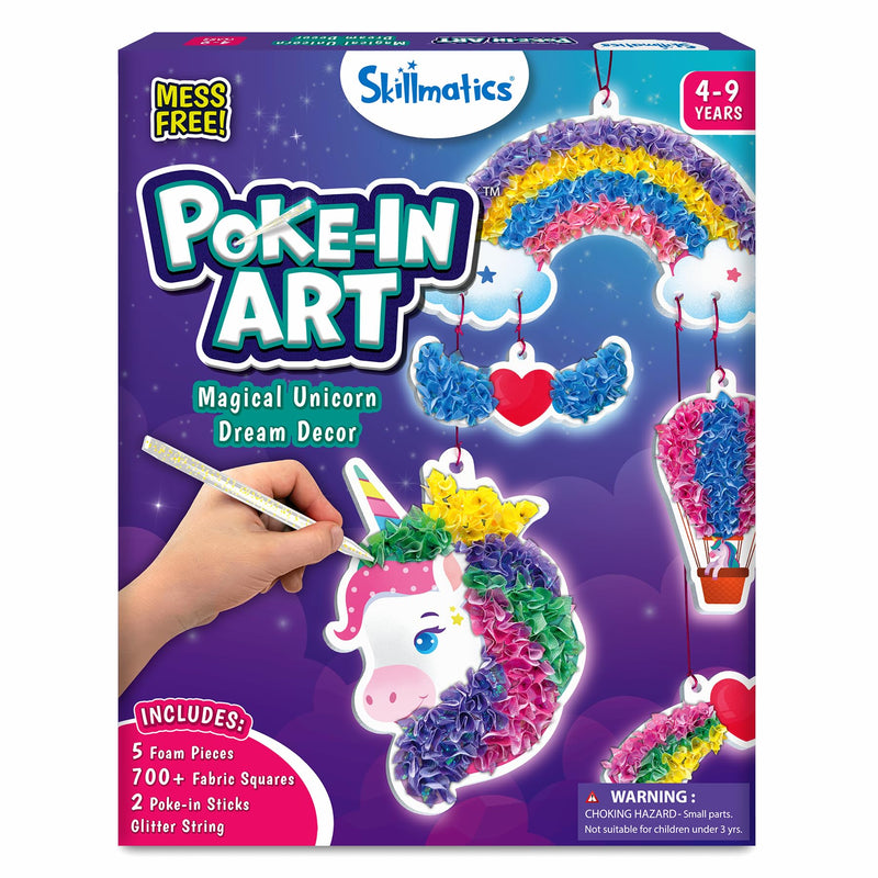 Skillmatics Poke-in Art - Magical Unicorn Dream Decor, Mess-Free Fun for Kids, DIY Wood Craft Kits, Creative Activity, Gifts for Ages 4, 5, 6, 7,