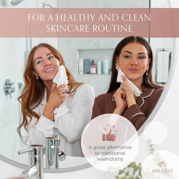 50 Disposable Face Towels Plant-Based Makeup Remover Wipes for Sensitive Skin - XL Ultra Soft Single-Use Dry Facial Towellettes for Daily Skincare
