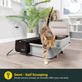 Pet Zone Self Cleaning Automatic Cat Litter Box - Smart Scoop Cat Litter Box with 6 Bags & Carbon Filter for up to Two Cats 6-16 Pounds