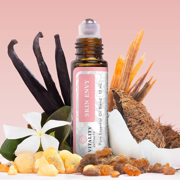 Vitality Extracts Skin Envy - Face Moisturizer Serum, Coconut Oil, Collagen, Vitamin E, Vegan, Frankincense Essential Care, Sandalwood Soothing,