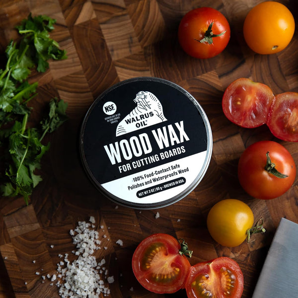 WALRUS OIL - Wood Wax, 3 Oz Can, FDA Food-Safe, Cutting Board Wax and Board Cream