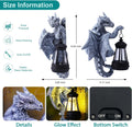 Goodeco Dragon Tree Hugger Solar Lantern Garden Statue - 9.3 Inch Resin Dragon Decor for Outdoor, Perfect Garden Gift & Yard Decor