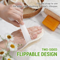 Vietnamese Natural Loofah Exfoliating Body Scrubber Pads, 100% Plant-Based Shower Luffa Sponge, Bath Loofah for Women Men, 2-Pack