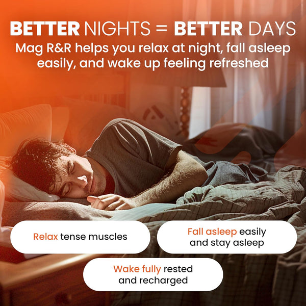 Saltwrap Mag R&R - Nighttime Muscle Cramps Support, Natural Sleep Support for Adults with Magnesium Glycinate for Muscle Spasm and Leg Cramps