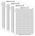 Outus 4 Pieces Life Poster Weeks Calendar Prints Memento Mori Wall Decor Motivational Quotes Wall Art Lifetime Motivational Poster for Habit
