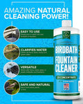 Birdbath & Fountain Cleaner - 16 Oz Fountain Maintenance Outdoor Indoor - Bird Bath Cleaner