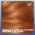 Clairol Nice'N Easy Permanent Hair Dye, 8SC Medium Copper Blonde Hair Color, Pack of 3