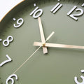 HZDHCLH Wall Clocks Battery Operated,12 inch Silent Non Ticking Modern Wall Clock for Living Room Bedroom Kitchen Office Classroom Decor (Olive