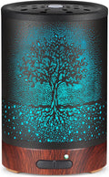 Essential Oil Diffuser- Aromatherapy Diffuser With7 Colors Light and Auto-Off for Women Metal Cool Mist Humidifier for Home and Office(Tree)