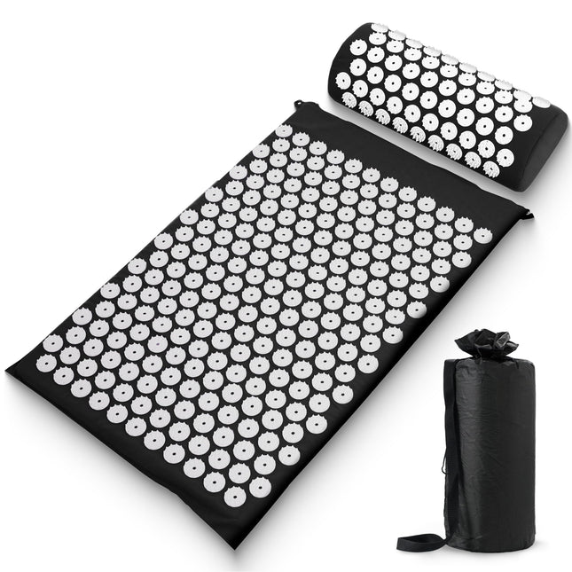 Sharper Image® Acupressure Mat & Pillow Set with Travel Bag for Full Body Muscle