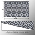 SAND MINE Waterproof Outdoor Rug 4X6 Ft, Reversible Mats, Modern Area Rug, Large Floor Mat and Rug for Outdoors, RV, Patio, Backyard, Deck,