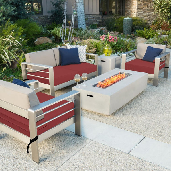 Easy-Going Waterproof Patio Seat Cushion Covers 22X20X4 Inch 2 Pack Replacement Non-Slip Outdoor Cushion Slipcover with Zipper and Adjustable