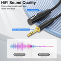 HOSONGIN XLR Female to 1/4 TRS Male Balanced Cable, 6.35Mm Balanced Stereo Jack Cable with 3-Pin Connector, Nylon Braided for Live Sound,