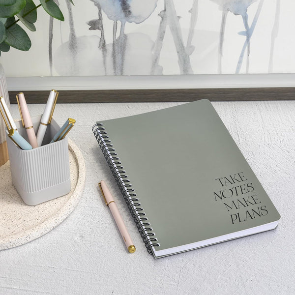Beautiful Daily Planner and Notebook with Hourly Schedule - Aesthetic Spiral to Do List Notepad to Easily Organize Your Work Tasks and