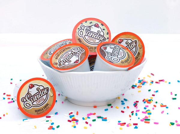 Sundae Ice Cream Flavored Coffee Pods, Compatible with 2.0 Keurig K-Cup Brewer, (Mint Chocolate Chip) 48 Count