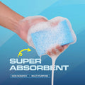 SCRUBIT 48 Pack Kitchen Sponges - Dish Sponge for Washing Dishes, Kitchen & Bathroom â Blue Dishwashing Sponges along with a Thought Scrubber â