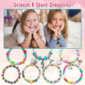 Leitait Girls Toys Bracelet Making Kit -3400Pcs Charm Jewelry Making Kit Supplies,Unicorn/Mermaid Crafts Birthday Christmas Gifts for Girls Ages 5