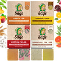 Natural Bar Soap for Women - Vegan Bath Soap Bars Gift Set - Handmade Cold Process Artisan Soap with Essential Oil, Aromatic All Moisturizing Wash