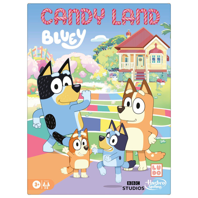 Hasbro Gaming Candy Land Bluey Edition Board Game | Ages 3 and up | 2-6 Players | Play as Dad, Mum, Bluey, Bingo, Muffin, or Socks | Preschool